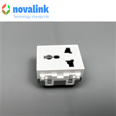 Ổ cắm điện đơn 3 chấu đa năng type 128 công xuất 16A novalink mã M-13