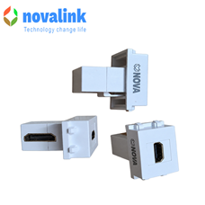 Ổ cắm HDMI 2.0 Type 128 Novalink F30B - Giải pháp kết nối âm tường, âm bàn cho văn phòng