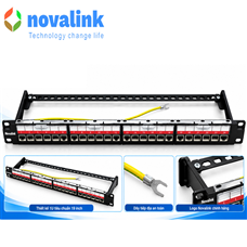 Thanh Đấu nối patch panel Novalink  24 cổng CC-06-00063  dùng cho cat5 hoặc cat6, cat6A, cat7