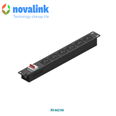 Thanh nguồn 6 ổ cắm Đầu jack C19 chuẩn 19 hãng novalink dùng cho tủ mạng mã NV-66210A