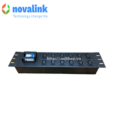 Thanh nguồn PDU 12 ổ cắm C13 Novalink mã NV-66207A chuẩn 19