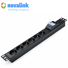 Thanh nguồn PDU 6 Ổ cắm Schuko Novalink NV-66216A , Giải pháp cấp nguồn cho tủ rack