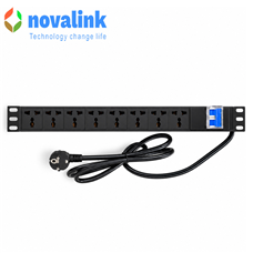 Thanh nguồn PDU 8 ổ cắm 3 chấu đa năng Novalink NV- 66202A